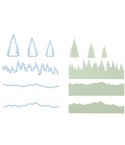Stanzschablonen Tannenbäume und Berge - Nellies