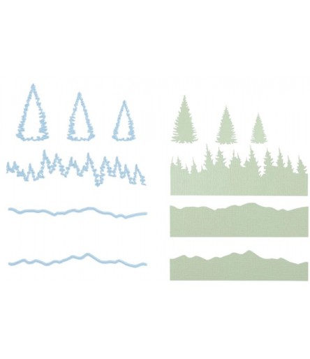 Die Cuts Mountains and Pine Trees - Marianne Design