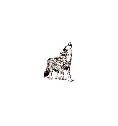 Heulender Wolf Stempel