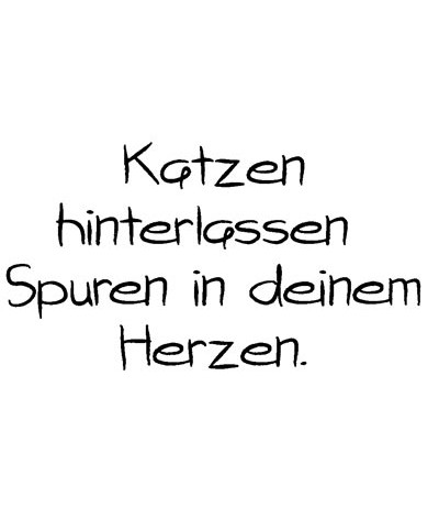 Katzen hinterlassen Spuren ... Holzstempel