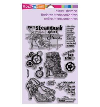 Steampunk Shoes Clear Stempel