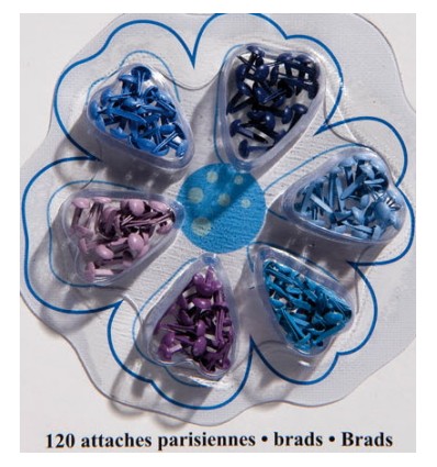 Brads Mini Rund Blautöne