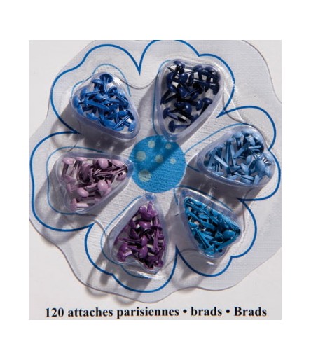 Brads Mini Rund Blautöne