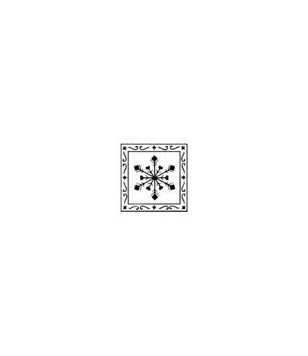 Schneeflocken in Rahmen Stempel