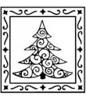 Tannenbaum in Rahmen Stempel