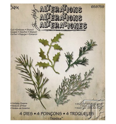 Tim Holtz Stanzschablonen Holiday Greens