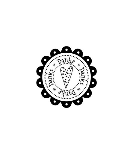 Danke Rosette Stempel