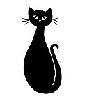 Kleine Katze Schwarz Stempel