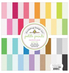Petite Swiss Dot Rainbow Pack 12" x 12" - Doodlebug 