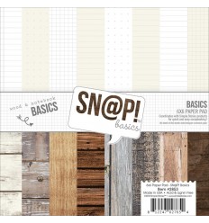 Scrapbooking Papier Wood & Notebook 6x6" - Snap Basics