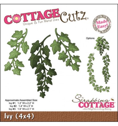 Stanzschablone Efeu - Cottage Cutz