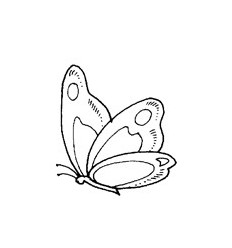 Mini Stempel Schmetterling