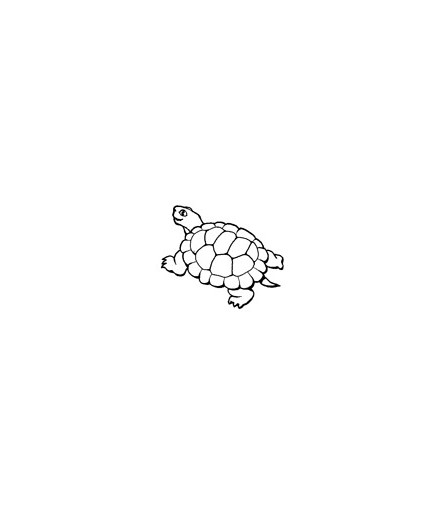 Mini Stempel Land-Schildkröte