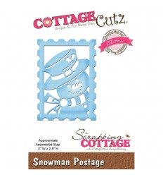 Stanzschablone Schneemann Briefmarke - Cottage Cutz