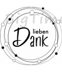 Danke in Kreis Stempel