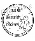 Aus der weihnachts Bäkerei Stempel im Kreis