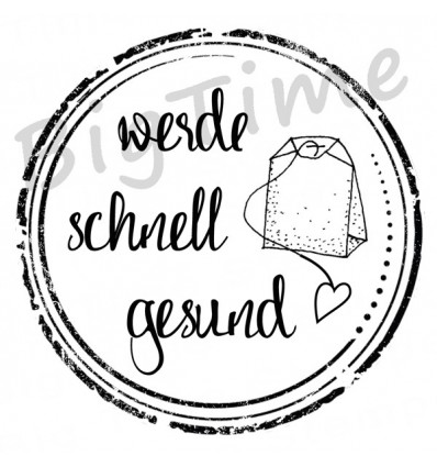Werde schnell gsund Stempel im Kreis