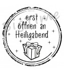 Erst offnen an Heiligabend Stempel im Kreis