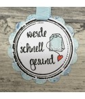 Werde schnell gsund Stempel im Kreis