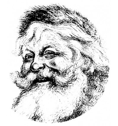 Santa Kopf Stempel