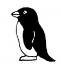 Mini Pinguin Stempel