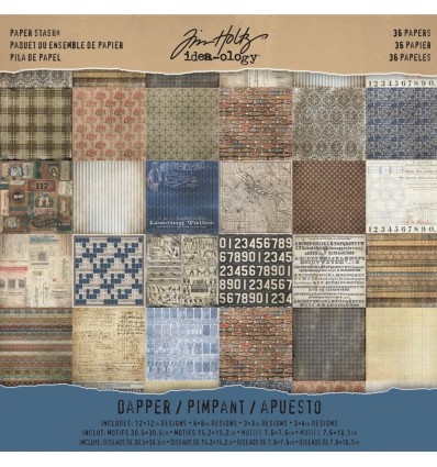 Tim Holtz Scrapbooking Papier Dapper 12x12
