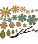 Stanzschablonen Blumenzweig - Tim Holtz / Sizzix