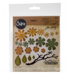 Stanzschablonen Blumenzweig - Tim Holtz / Sizzix