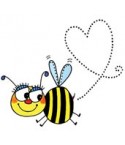 Herz Biene Stempel