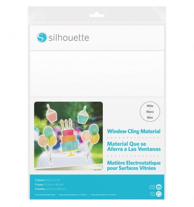 Selbsthaftende, wiederverwendbare, bedruckbare Folie, weiss - Silhouette America