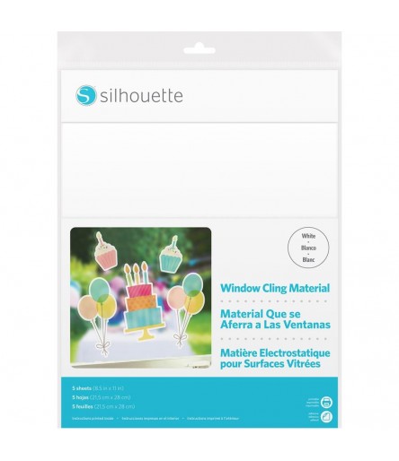 Selbsthaftende, wiederverwendbare, bedruckbare Folie, weiss - Silhouette America