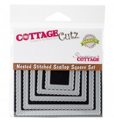 Stanzschablonen Stitched Eyelet Square Set - Cottage Cutz