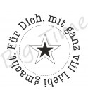 Für dich mit Stern Stempel, rund