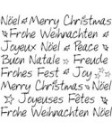 Frohe Weihnachten 4 Sprachen Stempel
