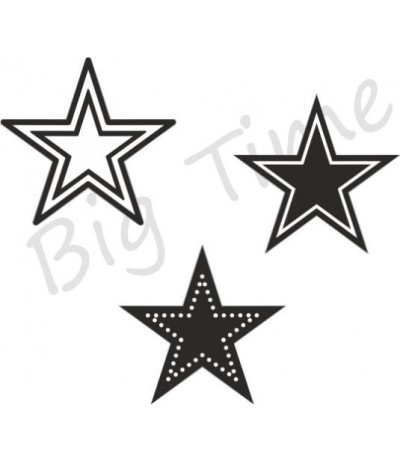3 Sterne Stempel-Set auf EZ Mount 