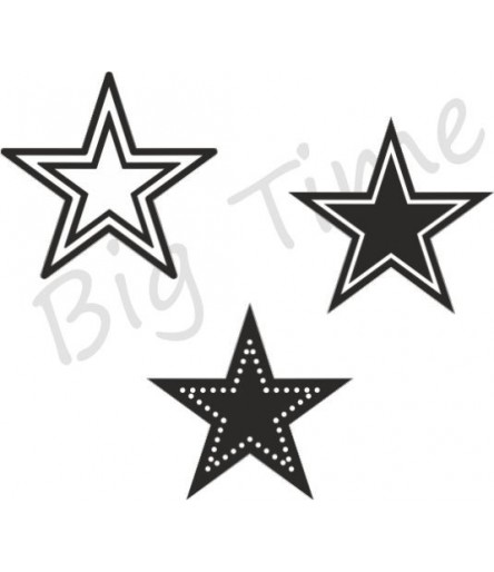 3 Sterne Stempel-Set auf EZ Mount 