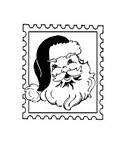 Santa Briefmarken Stempel