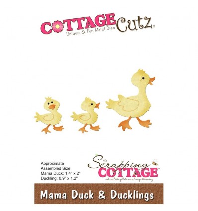 Stanzschablone Mama Duck & Ducklings - Cottage Cutz