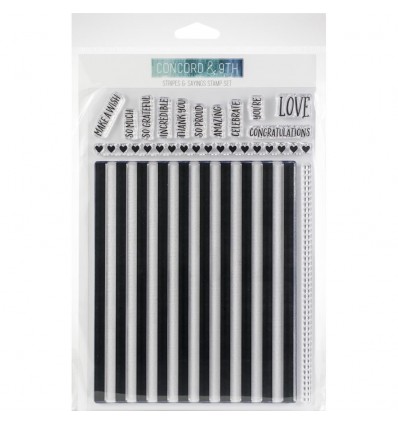 Clear Stamps Stripes & Sayings - Concord & 9TH