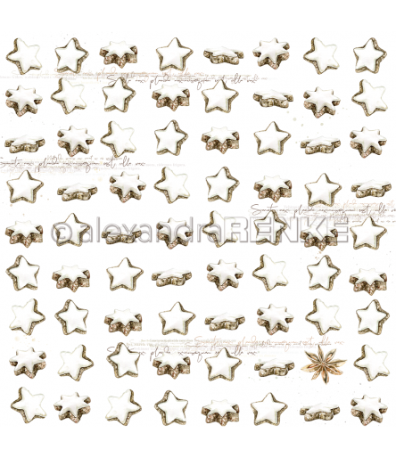 Scrapbooking Papier Zimtsterne Rapport von Alexandra Renke