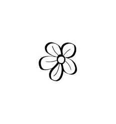Skizzierter Blumenkopf Stempel