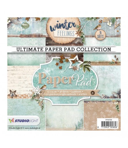 Scrapbooking Papier Winter Feelings 6" x 6" - Studio Light