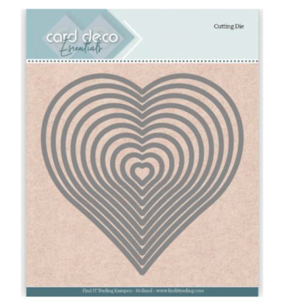 Stanzschablonen Herzen, 10 Stk. - Card Deco