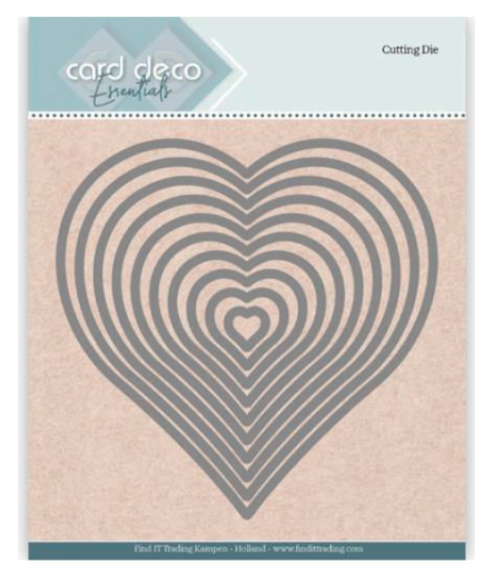 Stanzschablonen Herzen, 10 Stk. - Card Deco