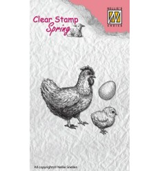 Clear Stamps Hen, chicken and egg - Nellie's Choice