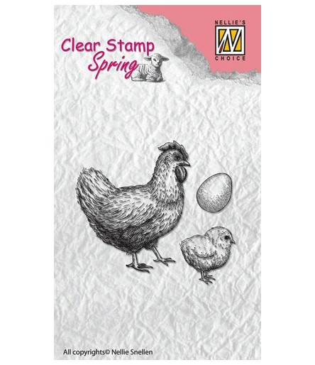 Clear Stamps Hen, chicken and egg - Nellie's Choice
