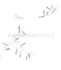 Scrapbooking Papier Olive & Beige Olivenäste - Alexandra Renke