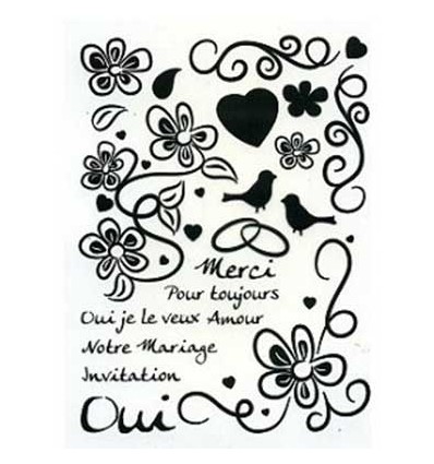 Notre Mariage Clear Stamps