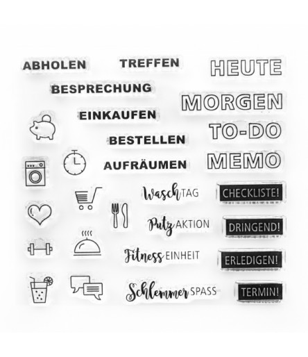 Clear Stamps Planer Worte - Papierprojekte