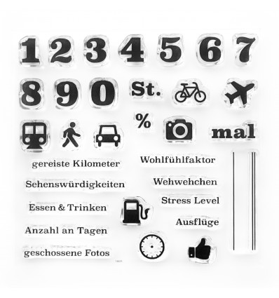 Clear Stamps Reise Statistik - Papierprojekte